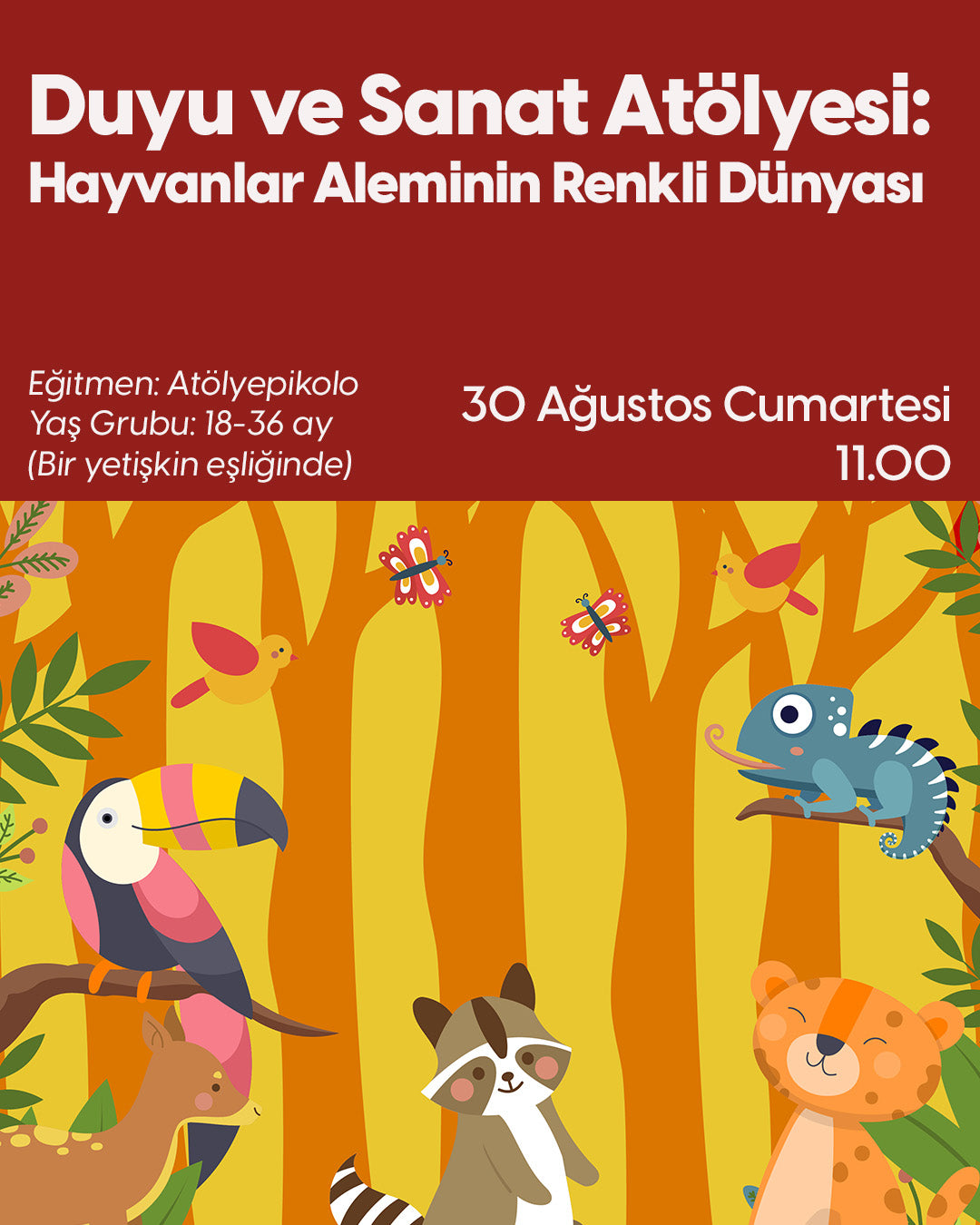 Duyu ve Sanat Atölyesi: Hayvanlar Aleminin Renkli Dünyası