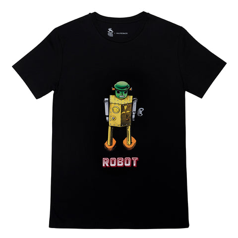 Robot Siyah T-Shirt